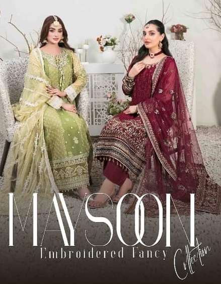 MAYSOON  FABRICS MODEL & OPEN PIC BY TAWAKKAL 